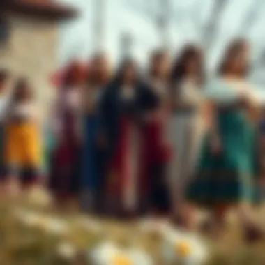 A historical representation of gypsy skirts from various cultures