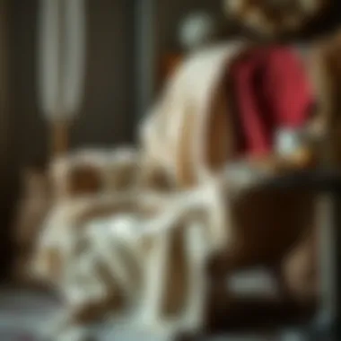 Warmth and Relaxation with a Cozy Blanket An inviting blanket draped over a comfortable chair, symbolizing warmth and relaxation.