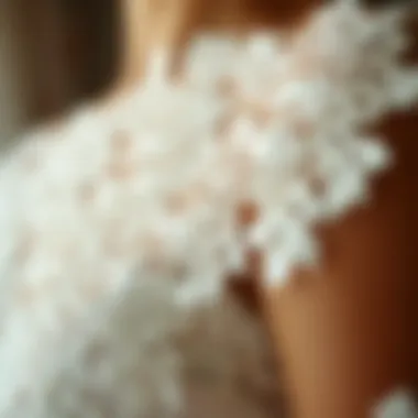 Intricate Lace Details for a Touch of Class Close-up of intricate lace detailing on a wedding dress