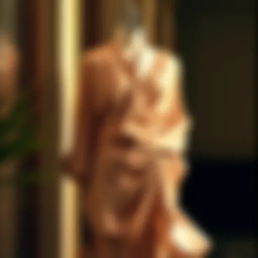 Elegant silk jumpsuit draped on a mannequin