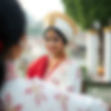 Traditional engagement attire highlighting cultural elements