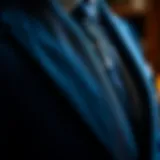 Detailed craftsmanship of Italian suit fabric