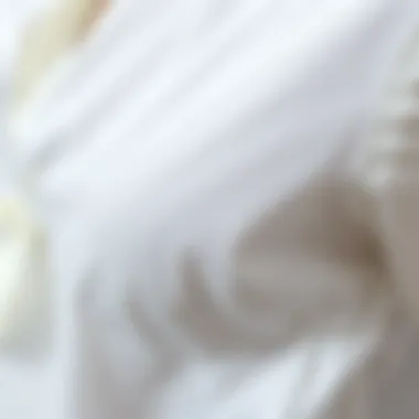 Close-up of the fabric texture of a classic white shirt