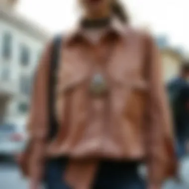 Elegant oversized shirt styled with accessories