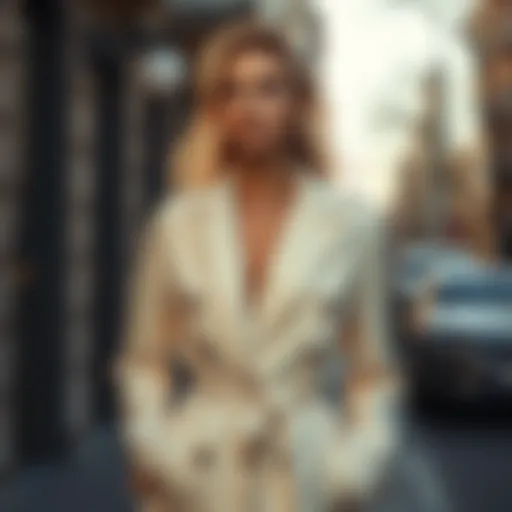 Elegant cream jacket styling