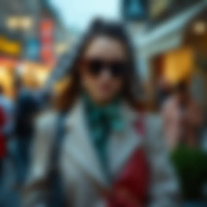 Accessories complementing a stylish ensemble