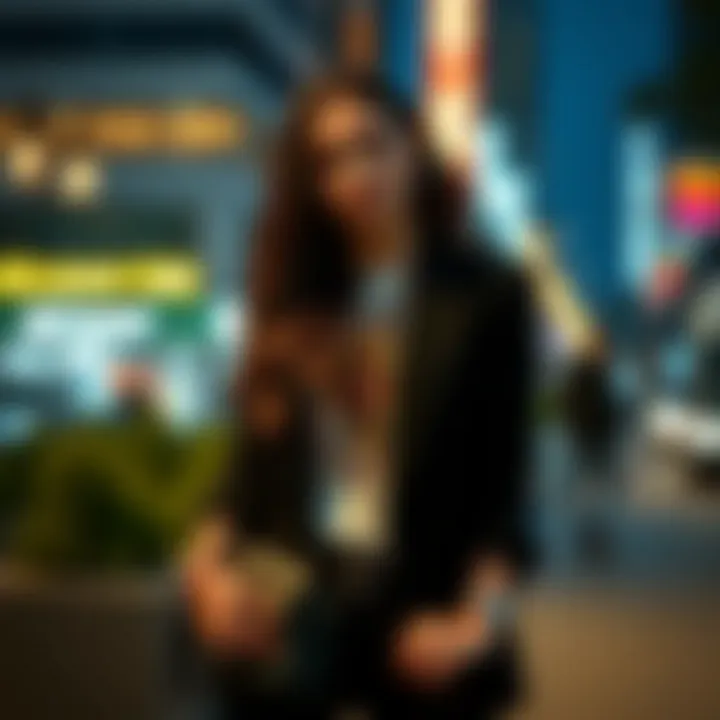 Accessorized blazer with complementary items