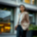 Elegant blazer paired with tailored trousers