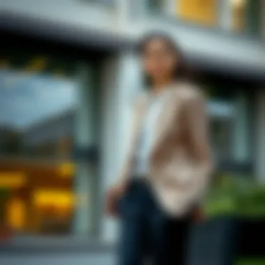 Elegant blazer paired with tailored trousers