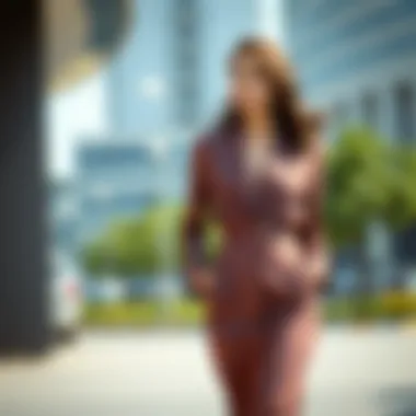 Fashionable skirt suit with contemporary design