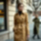 Elegant trench coat showcasing classic design