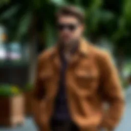 Stylish brown sport jacket showcasing elegance and comfort