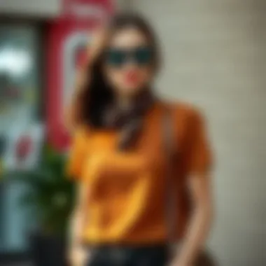 Accessorizing the Brown T-shirt for Fashion Fashionable brown t-shirt with seasonal accessories