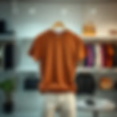 Brown T-shirt Style Inspiration Stylish brown t-shirt on a modern outfit display