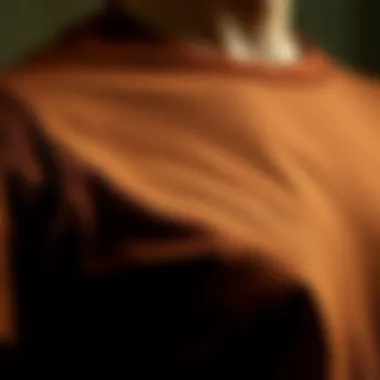 The Texture of Vintage Brown T-shirts Vintage brown t-shirt showcasing fabric texture