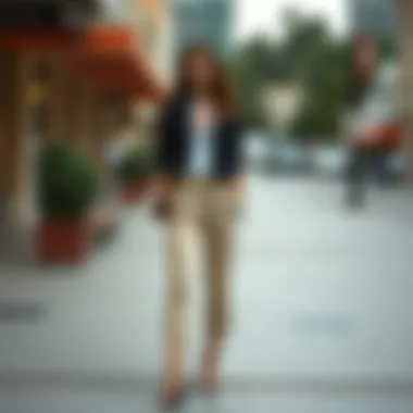Chic Combination of Capri Trousers and Blazer Stylish capri trousers styled with a modern blazer