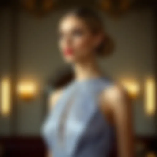 Modern Trends in Closed Dress Design Elegant closed dress design showcasing modern trends