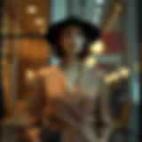 Elegant closed outfit on display