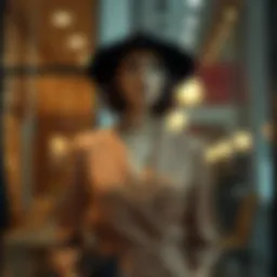 Elegant closed outfit on display
