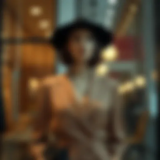 Elegant closed outfit on display