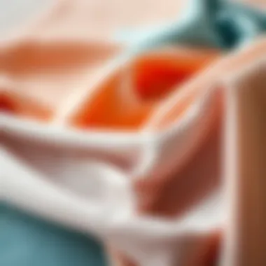 Material textures of closed women's clothing