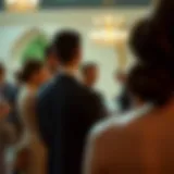 Elegant closed dress worn at a cultural event