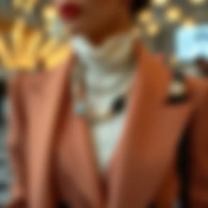 Stylish accessories complementing closed attire