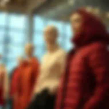 Fashion garments made with quilted fiber displayed elegantly