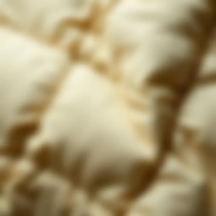 Detail of quilted fabric highlighting texture and craftsmanship