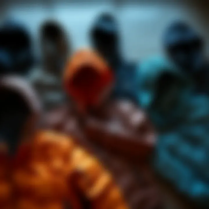 An array of different styles of hooded jackets laid out on a flat surface.