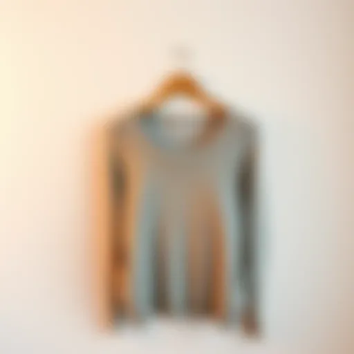 Stylish square-neck sweater displayed elegantly on a minimalist background