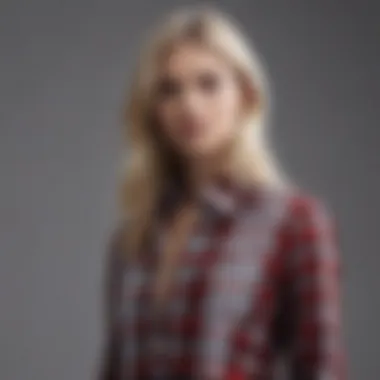 Layered Elegance with Checkered Shirt Elegant layered outfit featuring a checkered shirt