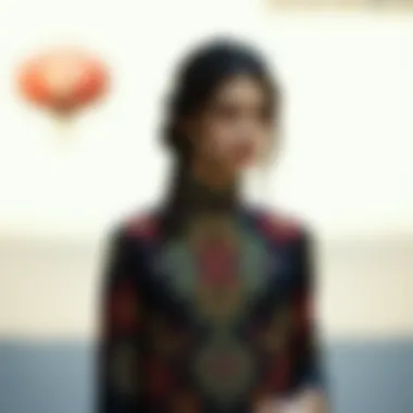 Contemporary dress blending modern design with cultural elements