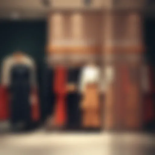 Elegant display of modest fashion clothing in Kemeraltı store