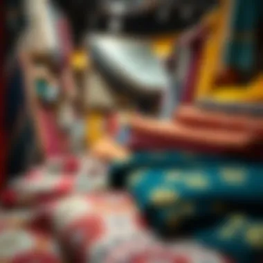 Diverse Fabric Choices Variety of fabrics available in Kemeraltı shops