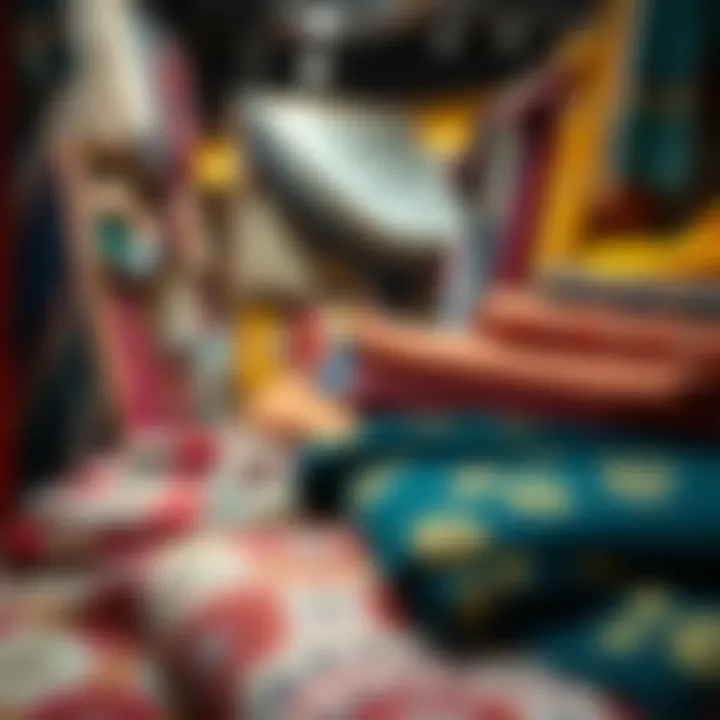 Diverse Fabric Choices Variety of fabrics available in Kemeraltı shops