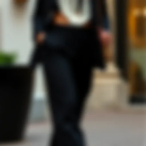 Elegant black pants showcased in a stylish outfit