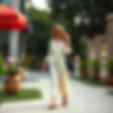 Stylish linen dress paired with chic sandals