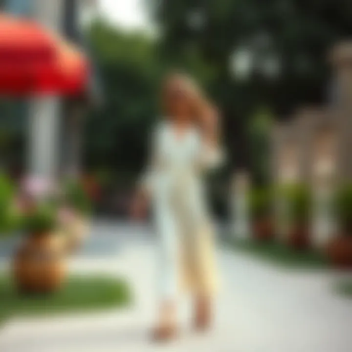 Stylish linen dress paired with chic sandals