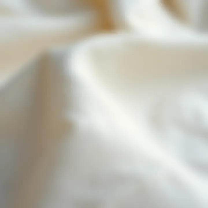 Close-up of linen fabric texture showcasing its quality