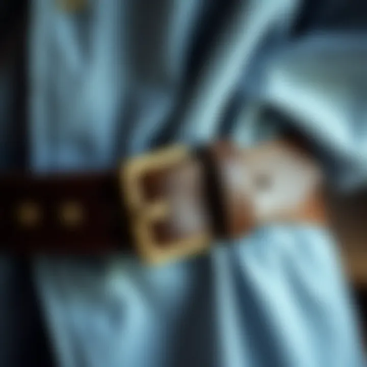 Close-up of Kiğılı belt craftsmanship and materials.