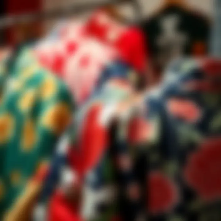 Variety of kimono jackets showcasing diverse fabrics and colors
