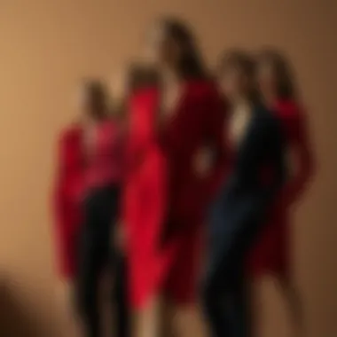 Embracing Diversity with Red Blazer Dress Diverse silhouettes featuring the red blazer dress on different body types
