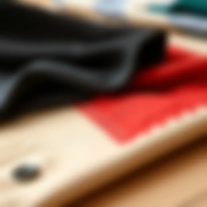 Fabric Options for Crop Cardigans Various fabric swatches for crop cardigans