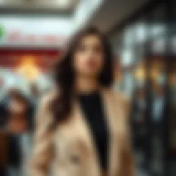 Elegant woman wearing a tailored Klapa blazer