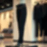 Classic black trousers displayed elegantly on a mannequin