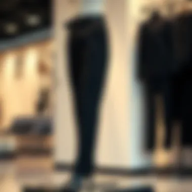 Classic black trousers displayed elegantly on a mannequin