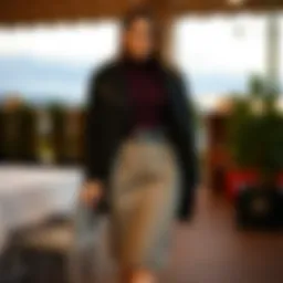 A chic knitted skirt paired with a stylish top