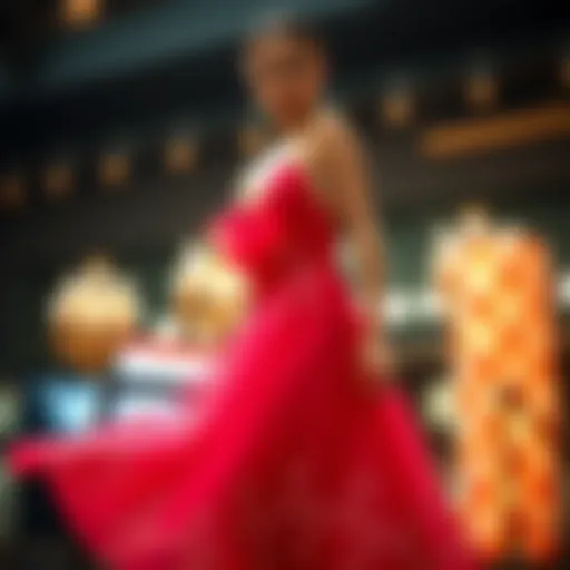 A Showcase of Vibrant Cocktail Dress Trends Elegant cocktail dress in vibrant colors