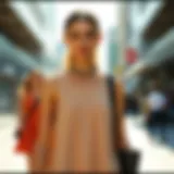 A stylish sleeveless tunic showcasing modern fashion trends.